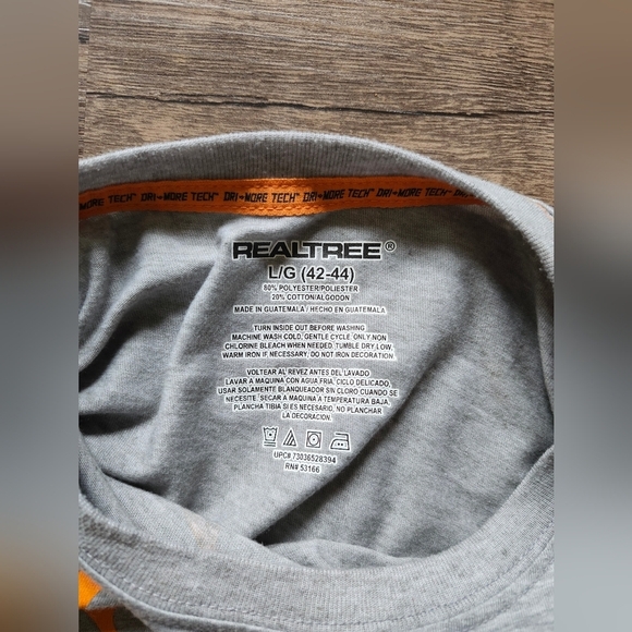 ☀️ Realtree Logo Men's Gray T-Shirt - Picture 3 of 3